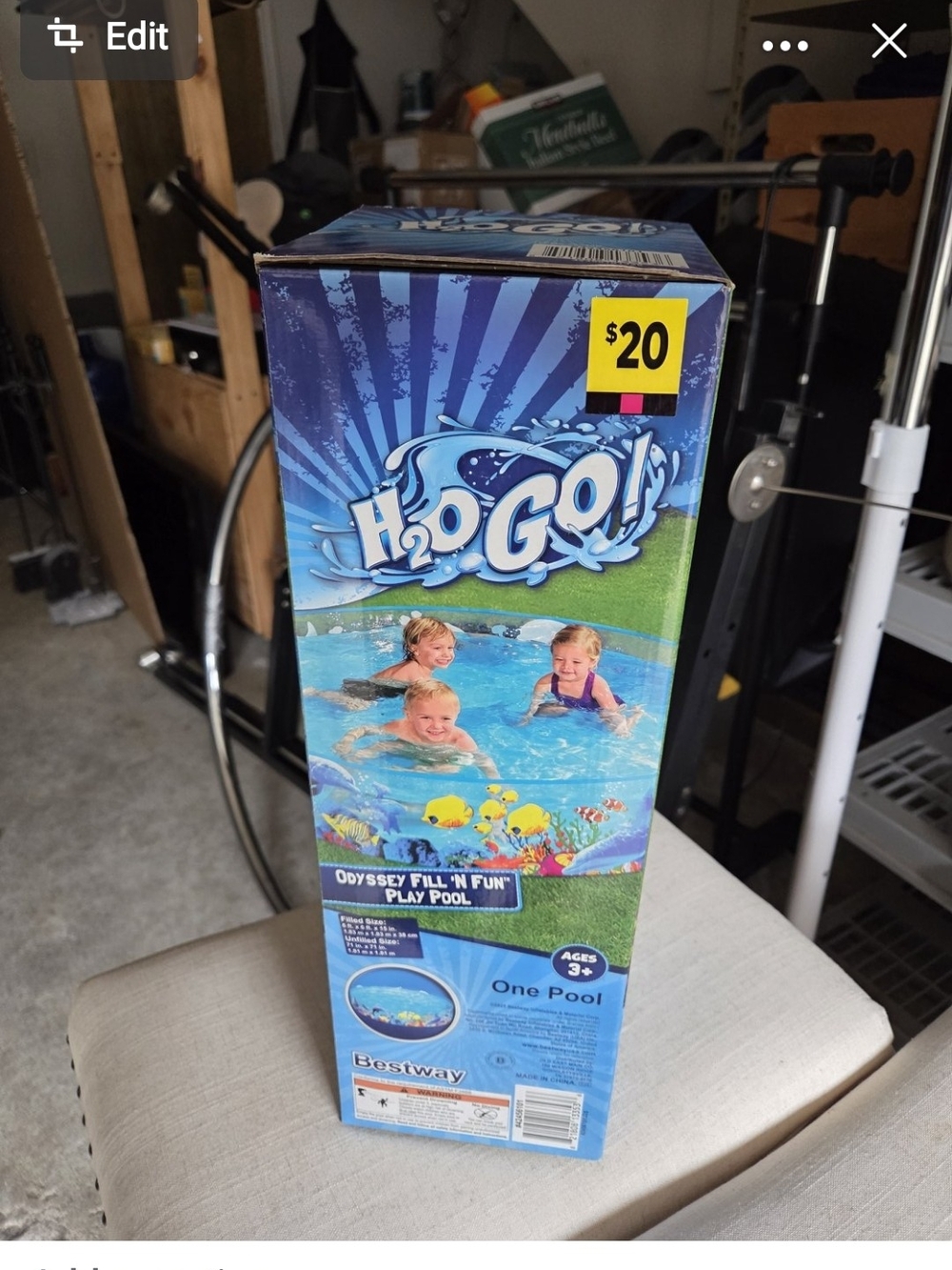 H2O GO! Blue Kids Fill 'N Fun Play Pool